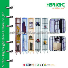 Colored wire mesh lockers